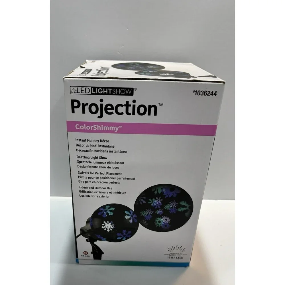 Gemmy 1036252 Led Light Show Projection Color Shimmy Kaleidoscope Holiday